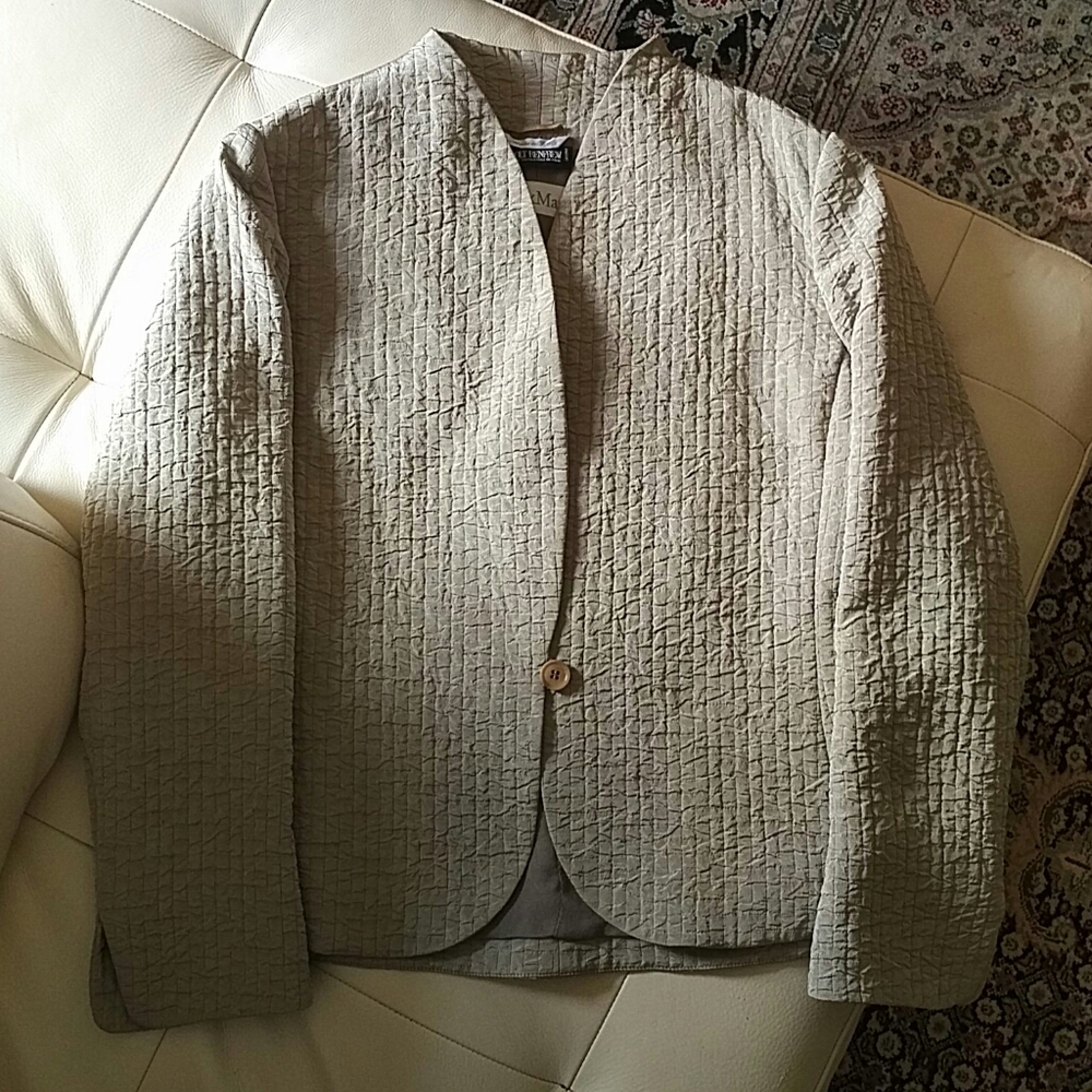 MAXMARA - silk blend minimalist jacket